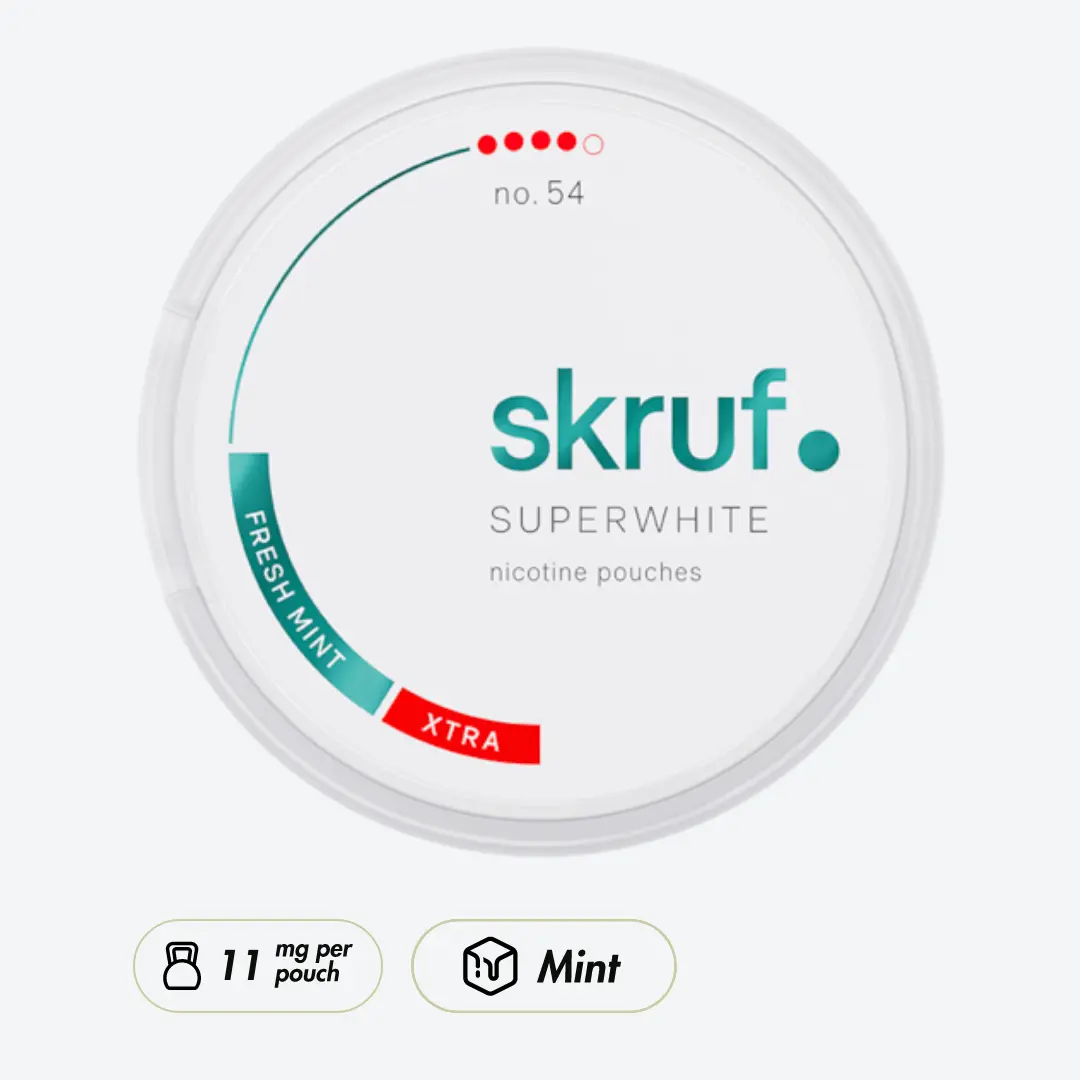 Skruf Superwhite no. 54 Fresh Mint Xtra Strong