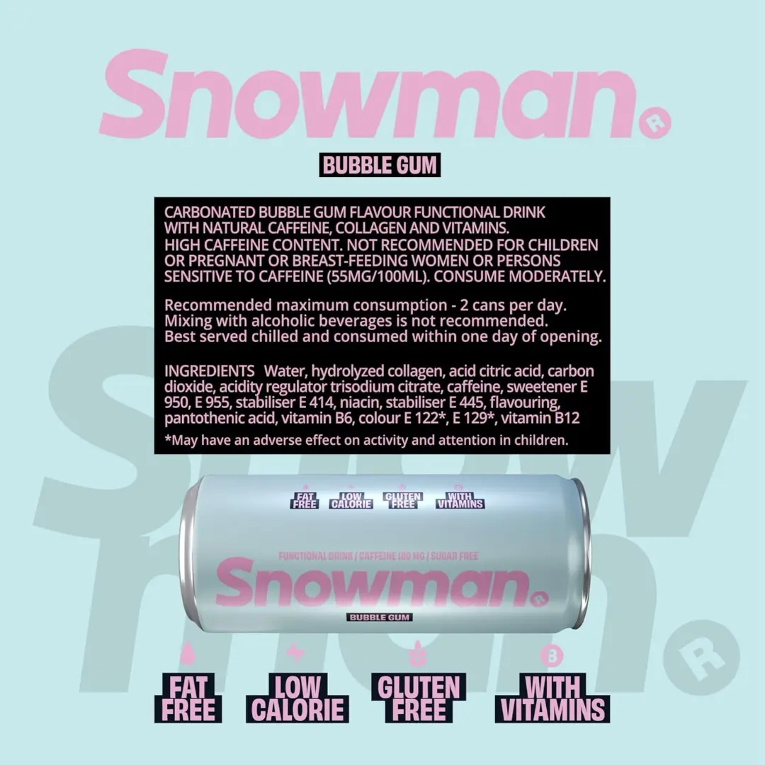 Snowman Bubble Gum Energy Drink - Image 5