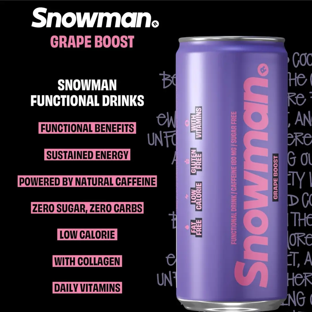 Snowman Grape Boost Energy Drink - Image 4